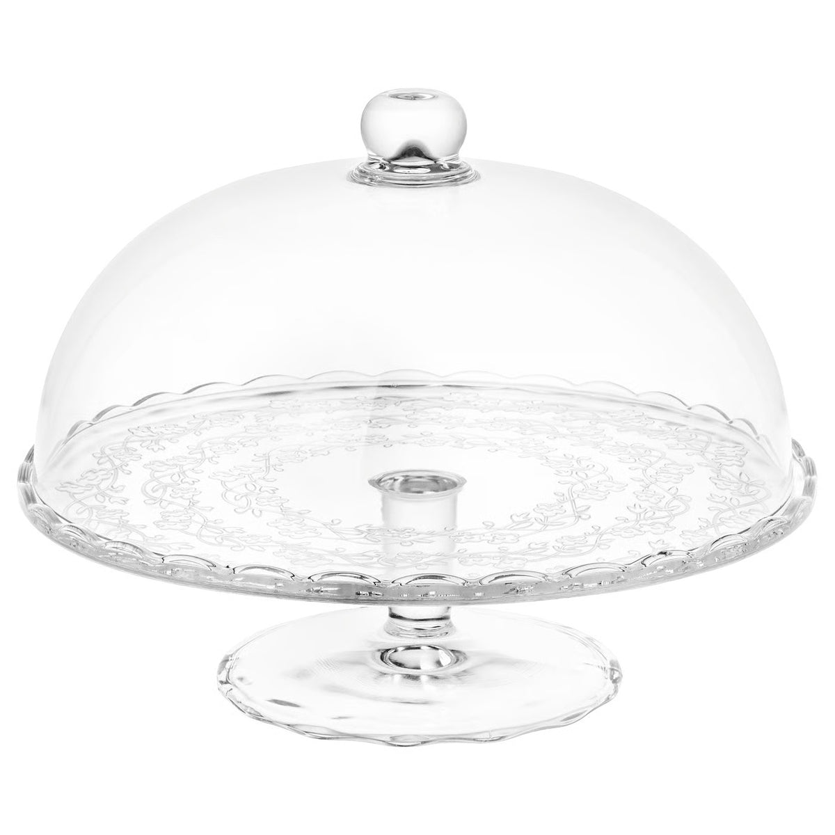 IKEA ARV BRÖLLOP Cake stand with lid, clear glass, 29 cm (11 ")