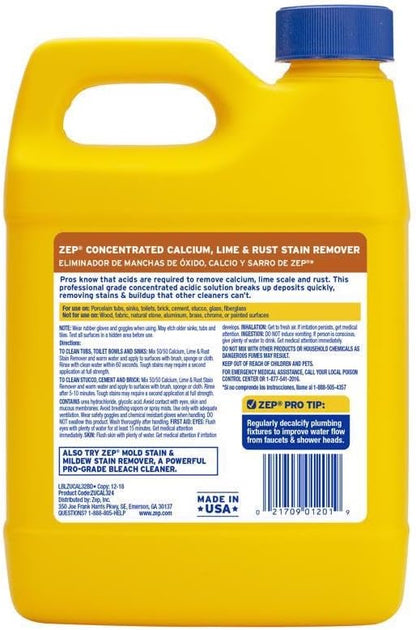 ZEP Hard Water Stain Remover, Calcium, Lime & Rust Cleaner, 946mL