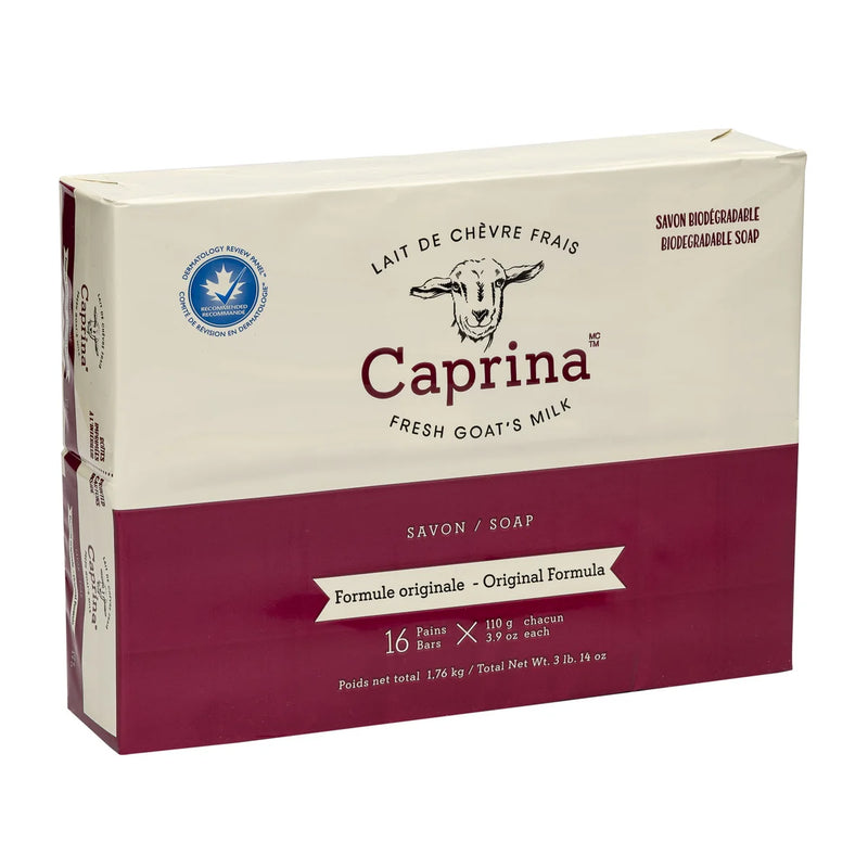 Savon au lait de chèvre Caprina, 16 x 110 g