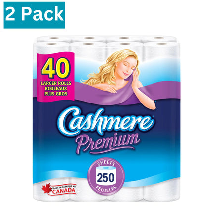 Cashmere Premium Soft & Thick Toilet Paper, Hypoallergenic, and Septic Safe, 40-pack
