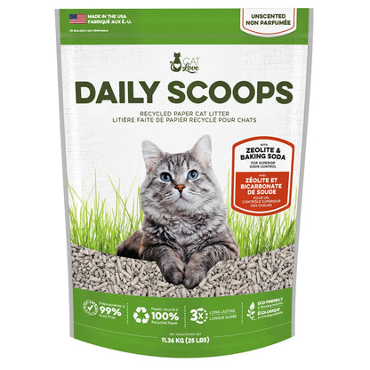 Cat Love Daily Scoops Recycled Paper Cat Litter