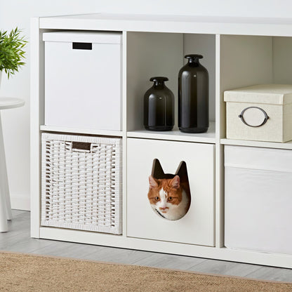 IKEA KALLAX Cat house, white, 33x33 cm (13x13 ")