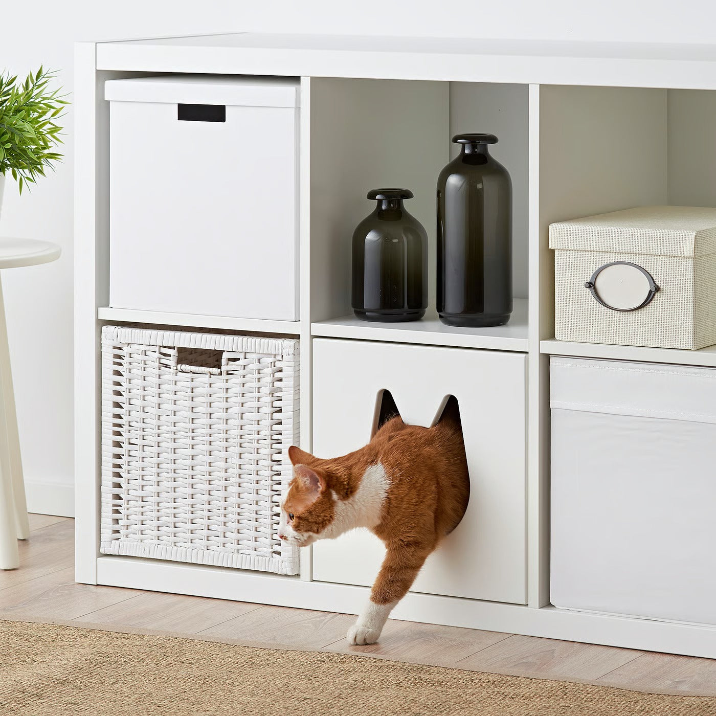 IKEA KALLAX Cat house, white, 33x33 cm (13x13 ")