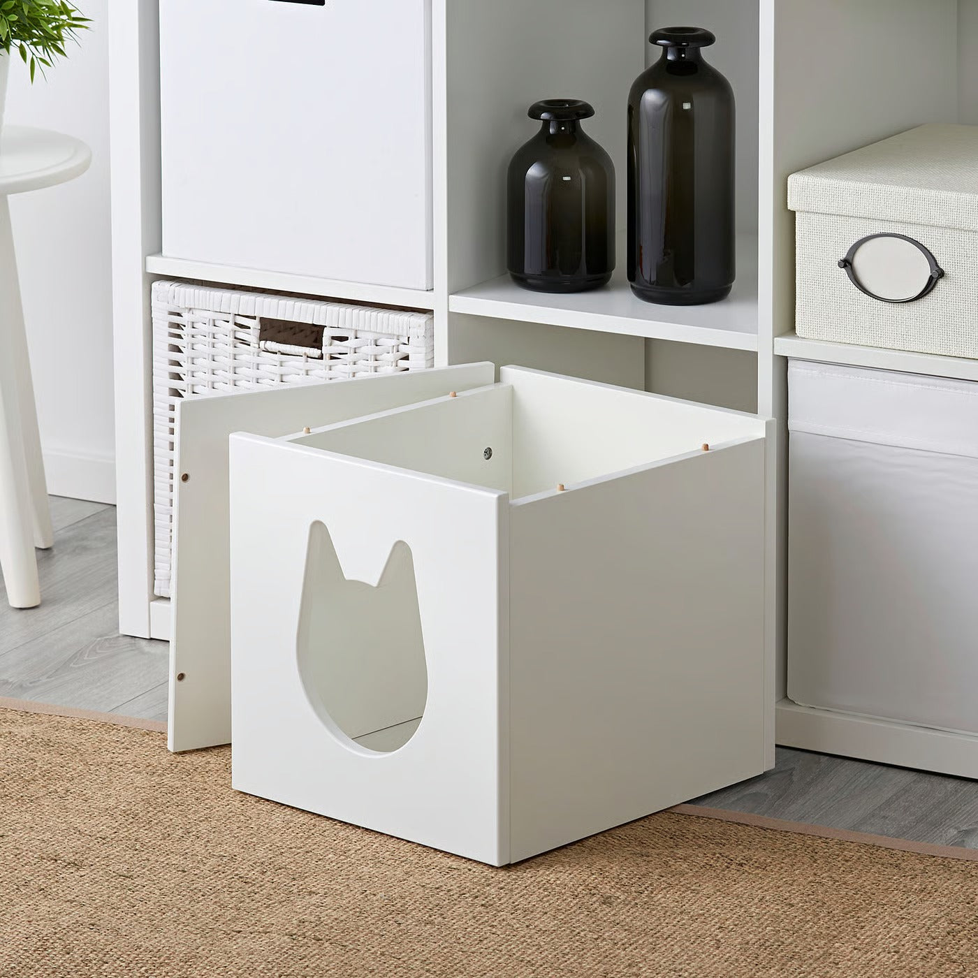IKEA KALLAX Cat house, white, 33x33 cm (13x13 ")