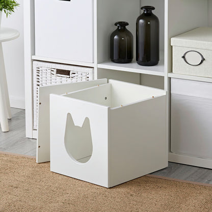 IKEA KALLAX Cat house, white, 33x33 cm (13x13 ")