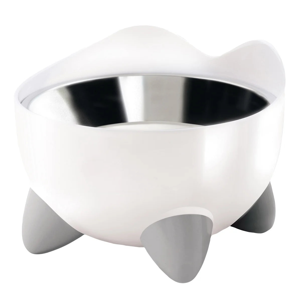 Catit Pixi Fountain with Stainless Steel Top and Catit Pixi Dish, White with 6 Filters