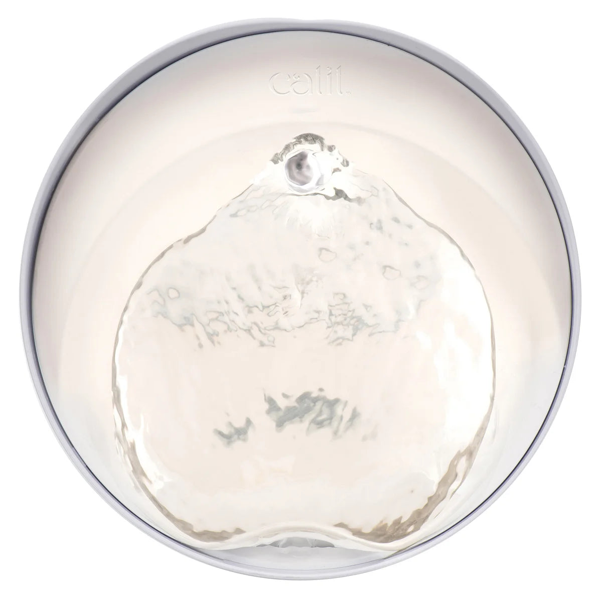 Catit Pixi Fountain with Stainless Steel Top and Catit Pixi Dish, White with 6 Filters