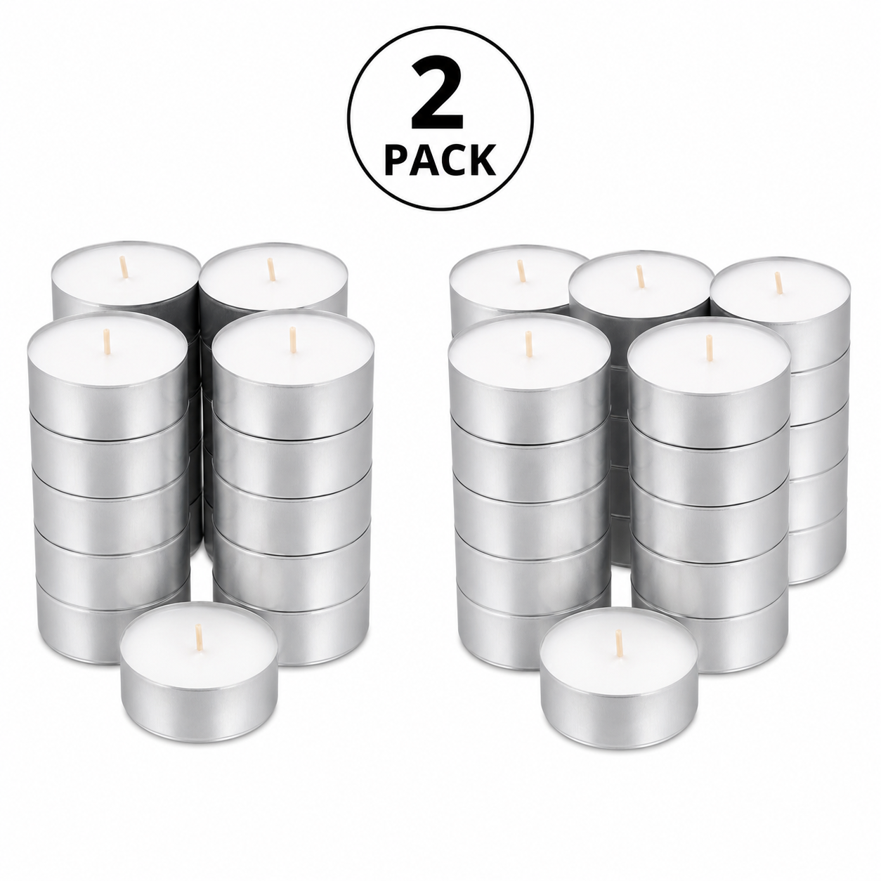 (48 PACK) IKEA GLIMMA Long-Burning Unscented Metal Cup Candles