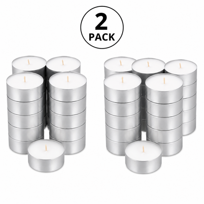(48 PACK) IKEA GLIMMA Long-Burning Unscented Metal Cup Candles