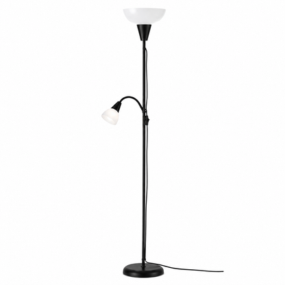 IKEA TAGARP Floor uplighter/reading lamp, Black- White