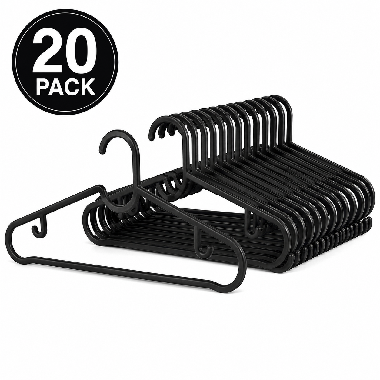 (20 PACK) IKEA SPRUTTIG Hanger, black (Polypropylene)