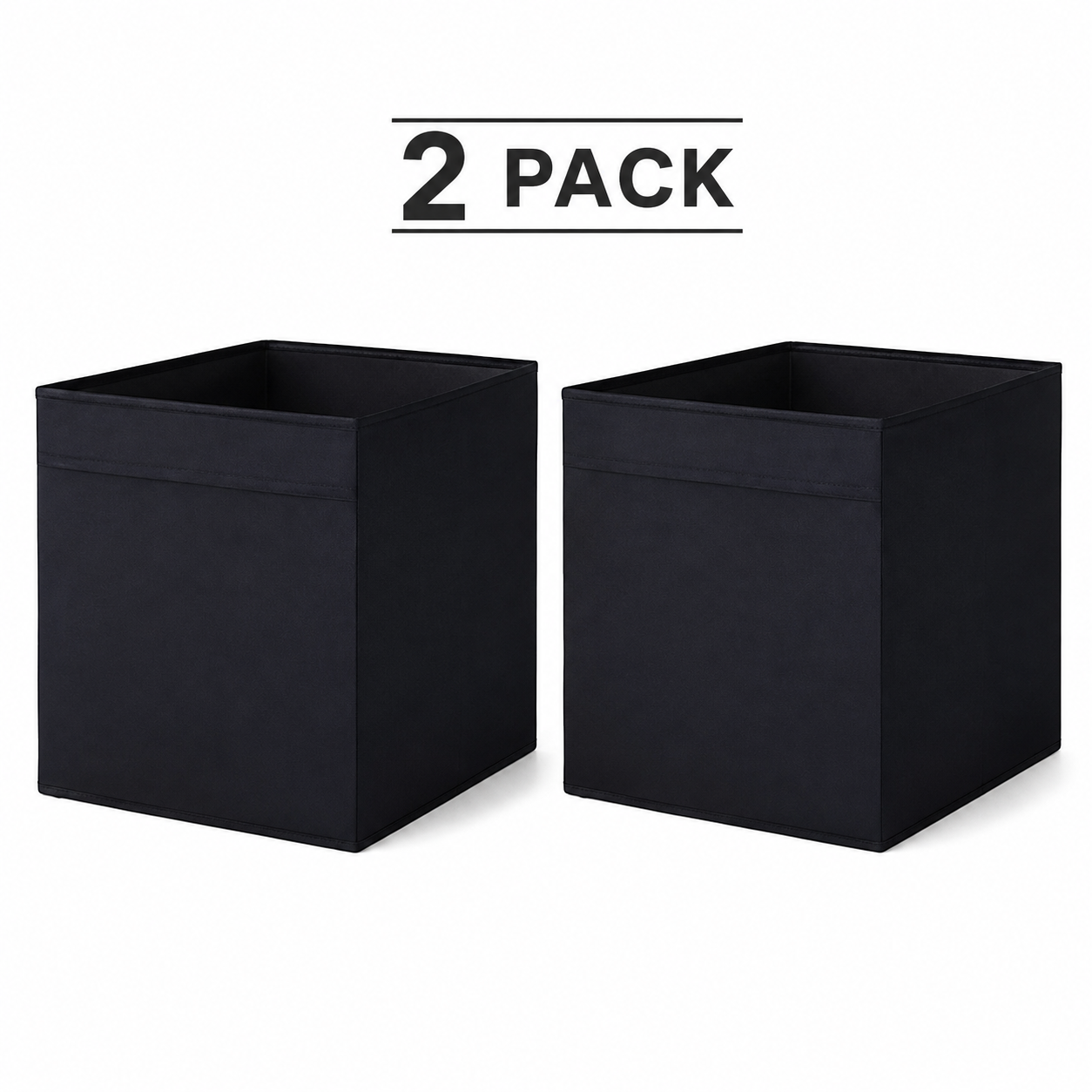 (2 PACK) IKEA DRÖNA Box, black, 33x38x33 cm (13x15x13 ")