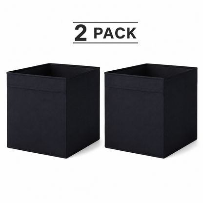 (2 PACK) IKEA DRÖNA Box, black, 33x38x33 cm (13x15x13 ")