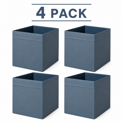 (4 PACK) IKEA DRÖNA Box, 33x38x33 cm (13x15x13 ") BLUE