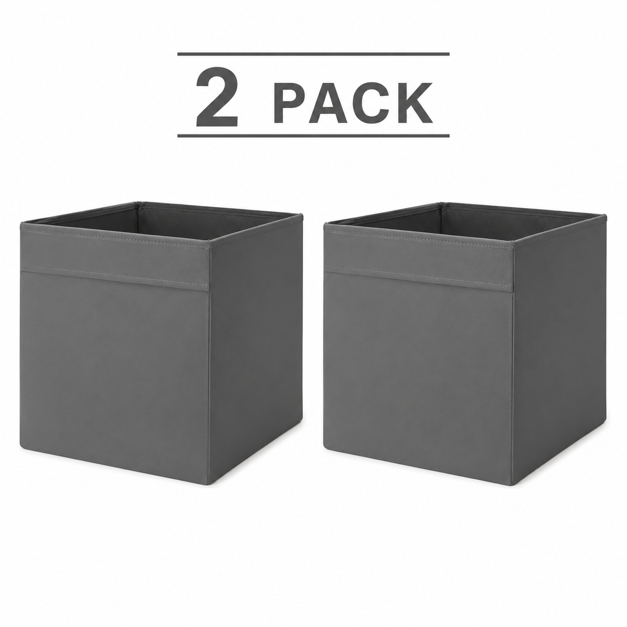 (2 PACK) IKEA DRÖNA Box, 33x38x33 cm (13x15x13 "),DARK GRAY