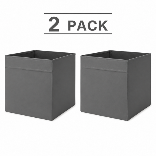 (2 PACK) IKEA DRÖNA Box, 33x38x33 cm (13x15x13 "),DARK GRAY