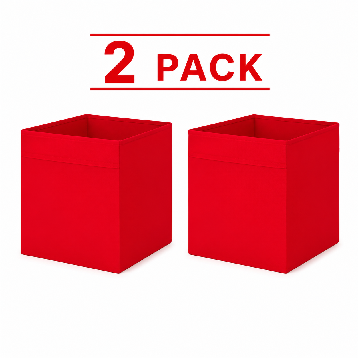 (2 PACK) IKEA DRÖNA Box, 33x38x33 cm (13x15x13 "),RED