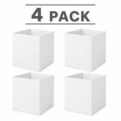 (4 PACK) IKEA DRÖNA Box, 33x38x33 cm (13x15x13 ") - White