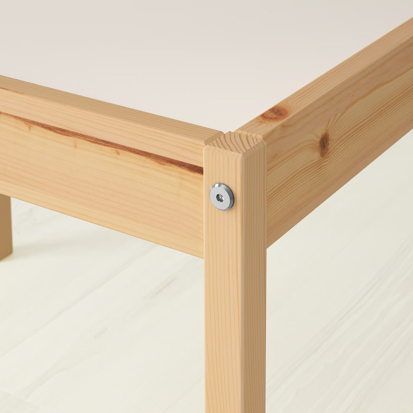 IKEA LÄTT table and 2 chairs, white/pine