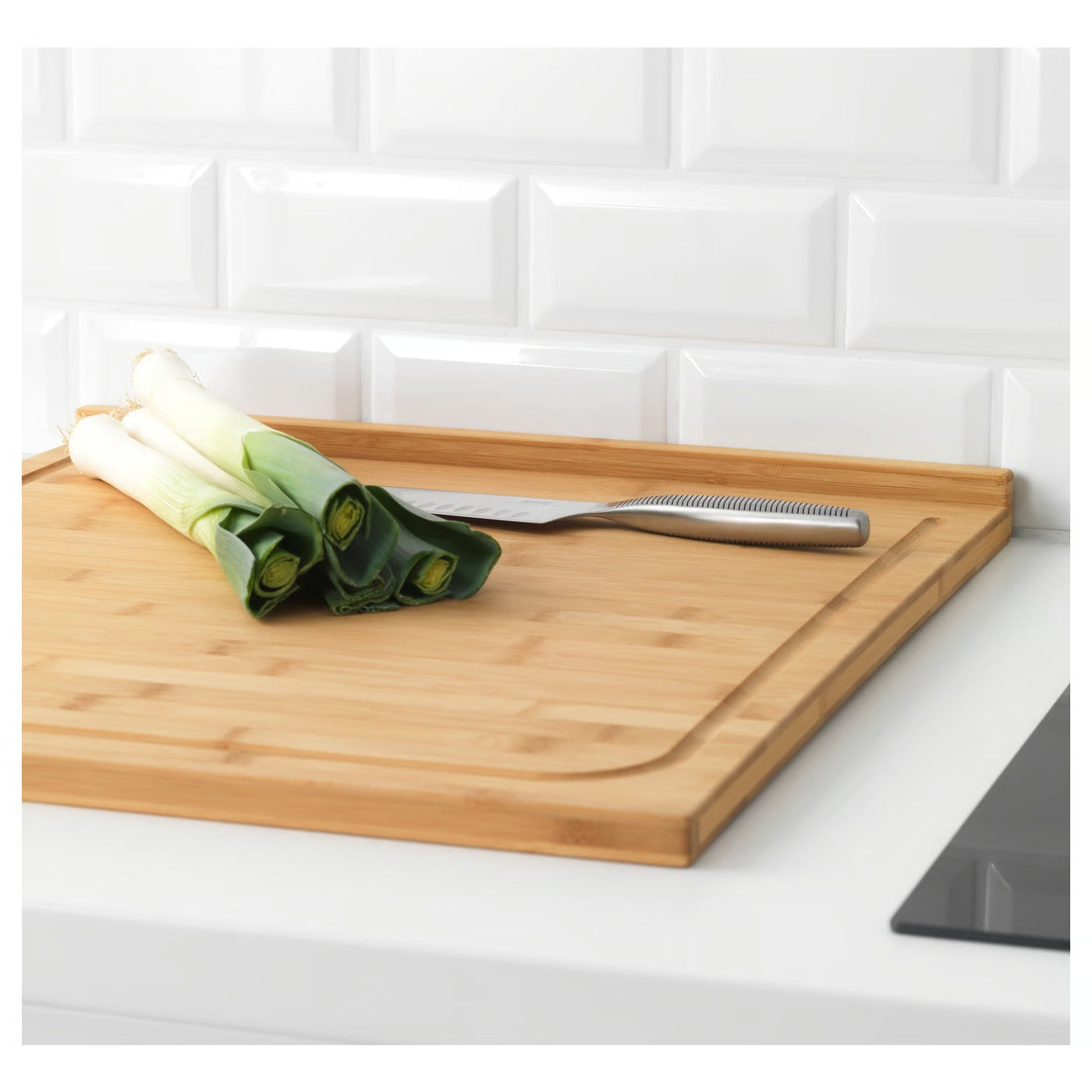 IKEA LÄMPLIG Chopping board, bamboo, 53x46 cm (20 ¾x18 ")