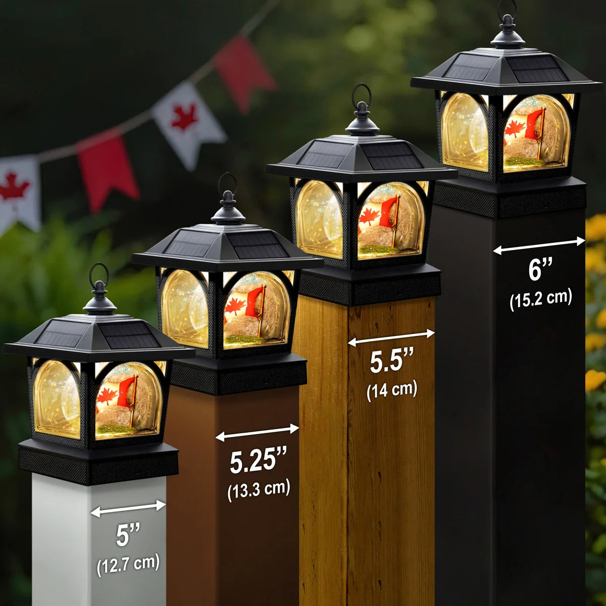 Classy Caps Canadian Patriot Solar Lantern