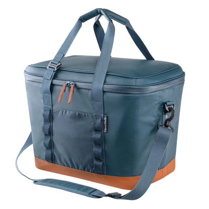 CleverMade Pacifica 50 Can Collapsible Cooler Tote, Navy Blue