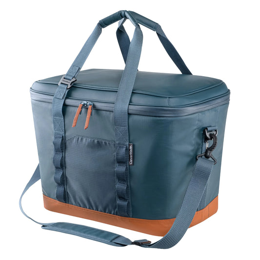 CleverMade Pacifica 50 Can Collapsible Cooler Tote, Navy Blue