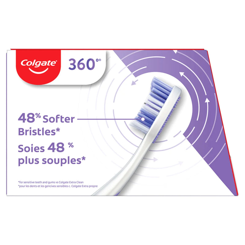 Colgate 360 Sensitive Advanced Gum Toothbrush Pack, 8-pack