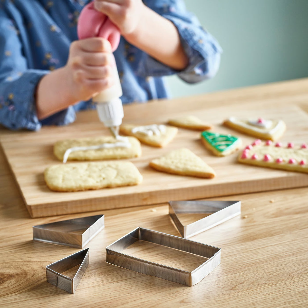 IKEA LÄTTBAKAD Cookie cutter, set of 4, stainless steel