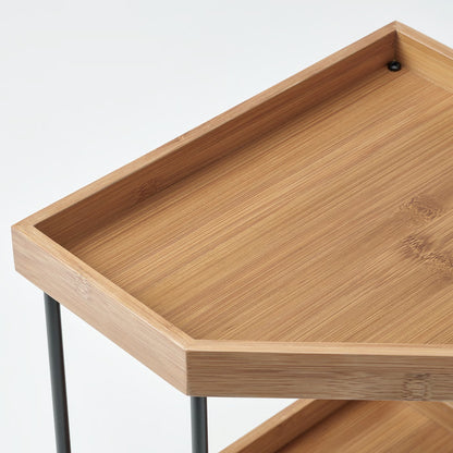 IKEA NÅLBLECKA Corner shelf, metal/bamboo for kitchen countertop