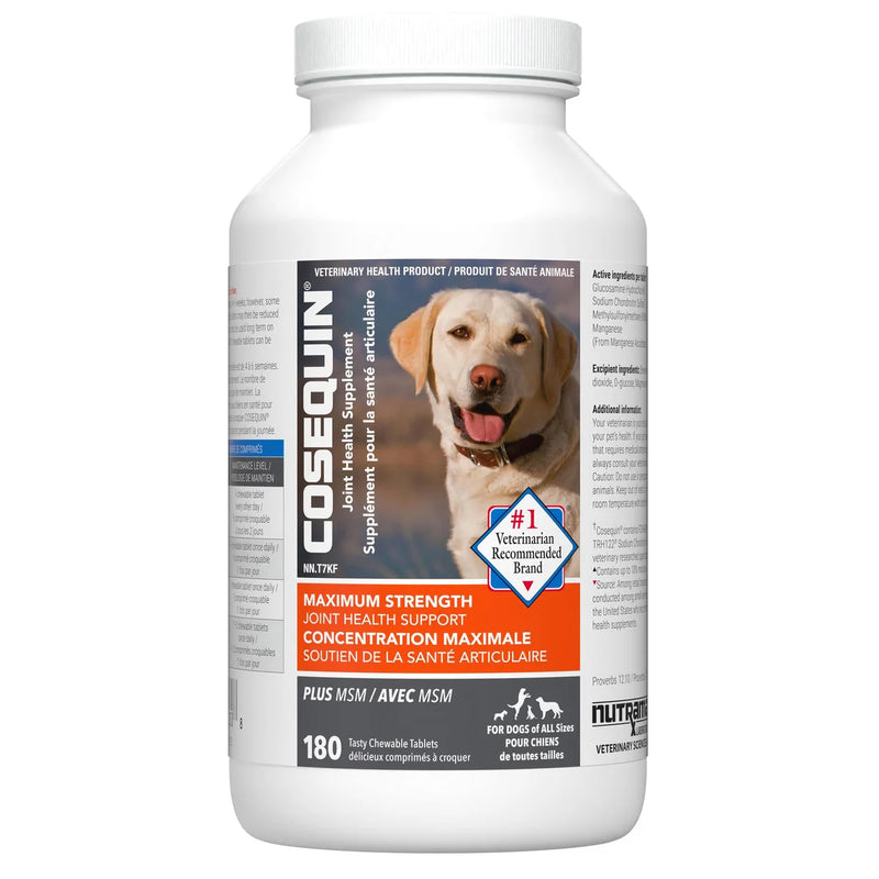 Cosequin DS Maximum Strength Plus MSM Joint Health Supplement for Dogs 180-count