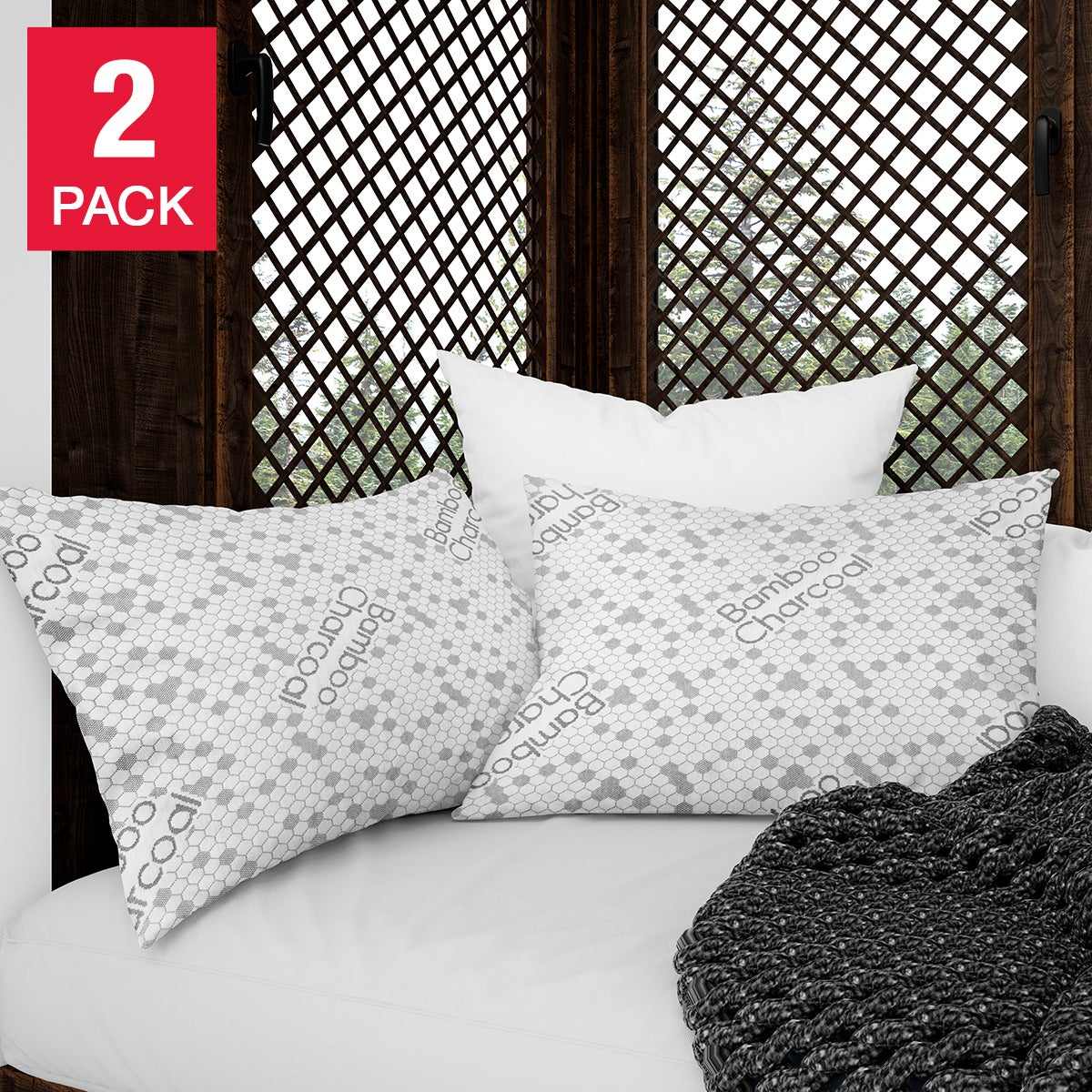 Cotton House Charcoal Pillows