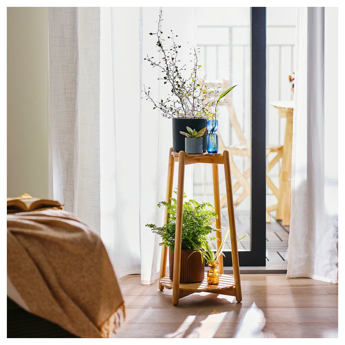 IKEA DAKSJUS Plant stand, bamboo, 60 cm (23 ½ ")