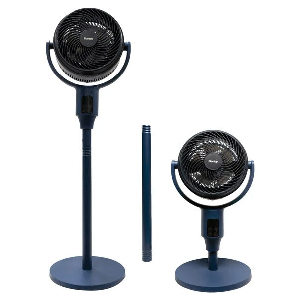 Danby Ultra Quiet 2-in-1 Oscillating Stand & Table Fan – 14.17" Convertible Cooling Fan