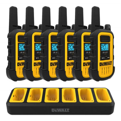 DeWALT DXFRS300 Two-Way Radios with Heavy Duty 6-Port Charger, 6-packDeWALT DXFRS300 Two-Way Radios with Heavy Duty 6-Port Charger, 6-pack