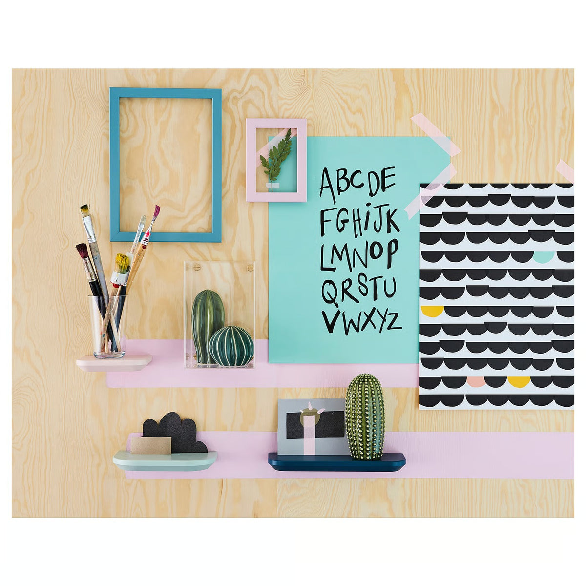 (3-Piece) IKEA Ceramic Cactus Decorative Plant Set – Artificial Succulent Home & Office Décor