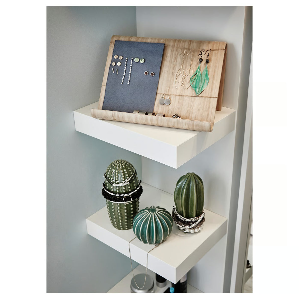 (3-Piece) IKEA Ceramic Cactus Decorative Plant Set – Artificial Succulent Home & Office Décor