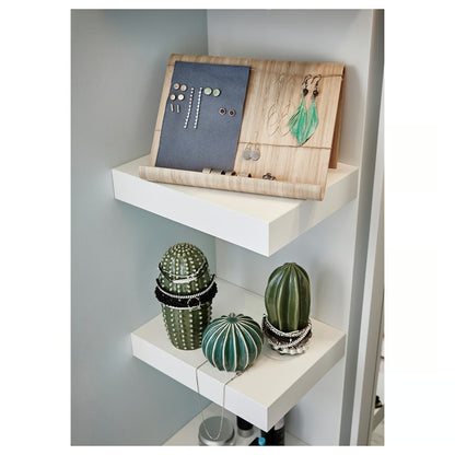 (3-Piece) IKEA Ceramic Cactus Decorative Plant Set – Artificial Succulent Home & Office Décor