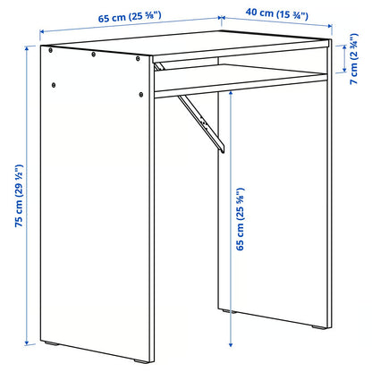 IKEA TORALD Desk, white, 65x40 cm (25 5/8x15 3/4 ")