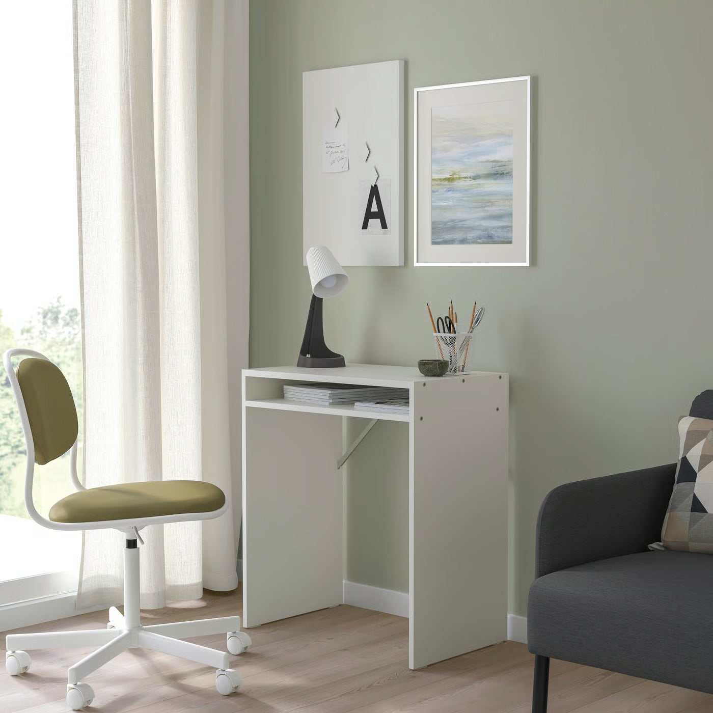 IKEA TORALD Desk, white, 65x40 cm (25 5/8x15 3/4 ")