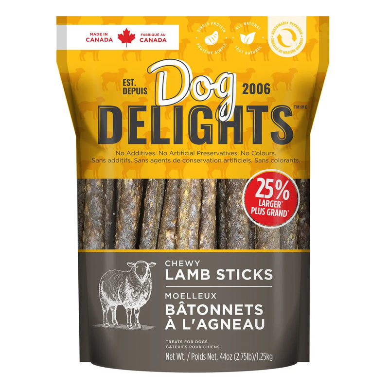 Dog Delights Chewy Lamb Sticks Dog Treats 1.25 kg (2.7 lb.)