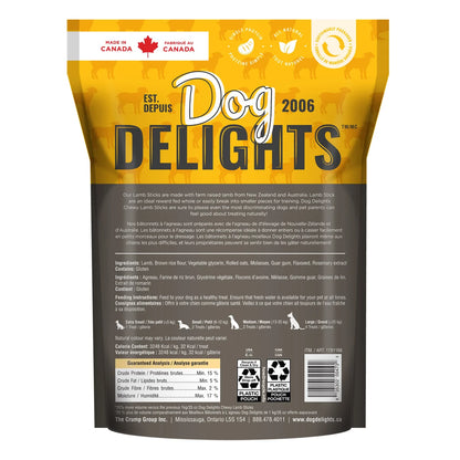 Dog Delights Chewy Lamb Sticks Dog Treats 1.25 kg (2.7 lb.)