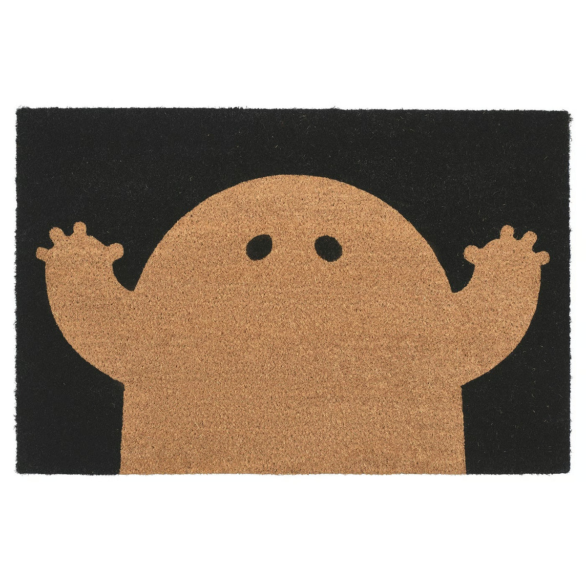 IKEA KUSTFYR Door mat, ghost pattern black/natural, 60x90 cm (2 ' 0 "x2 ' 11 ")