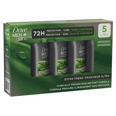 Dove Antiperspirant Deodorant for Men, 5 x 76 g