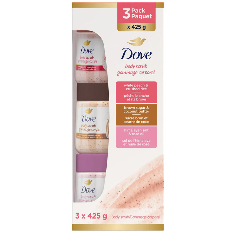 Dove Body Scrub, 3 x 425g