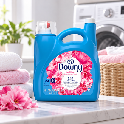 Downy Soft Liquid Fabric Softener, April Fresh, 4.35 L, Up to 251 Loads