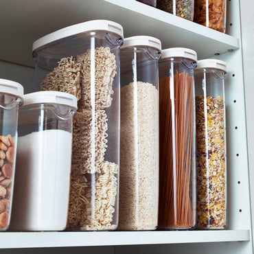 (8 Pack)  IKEA 365+ Dry food jar with lid, transparent/white, 2.3 l