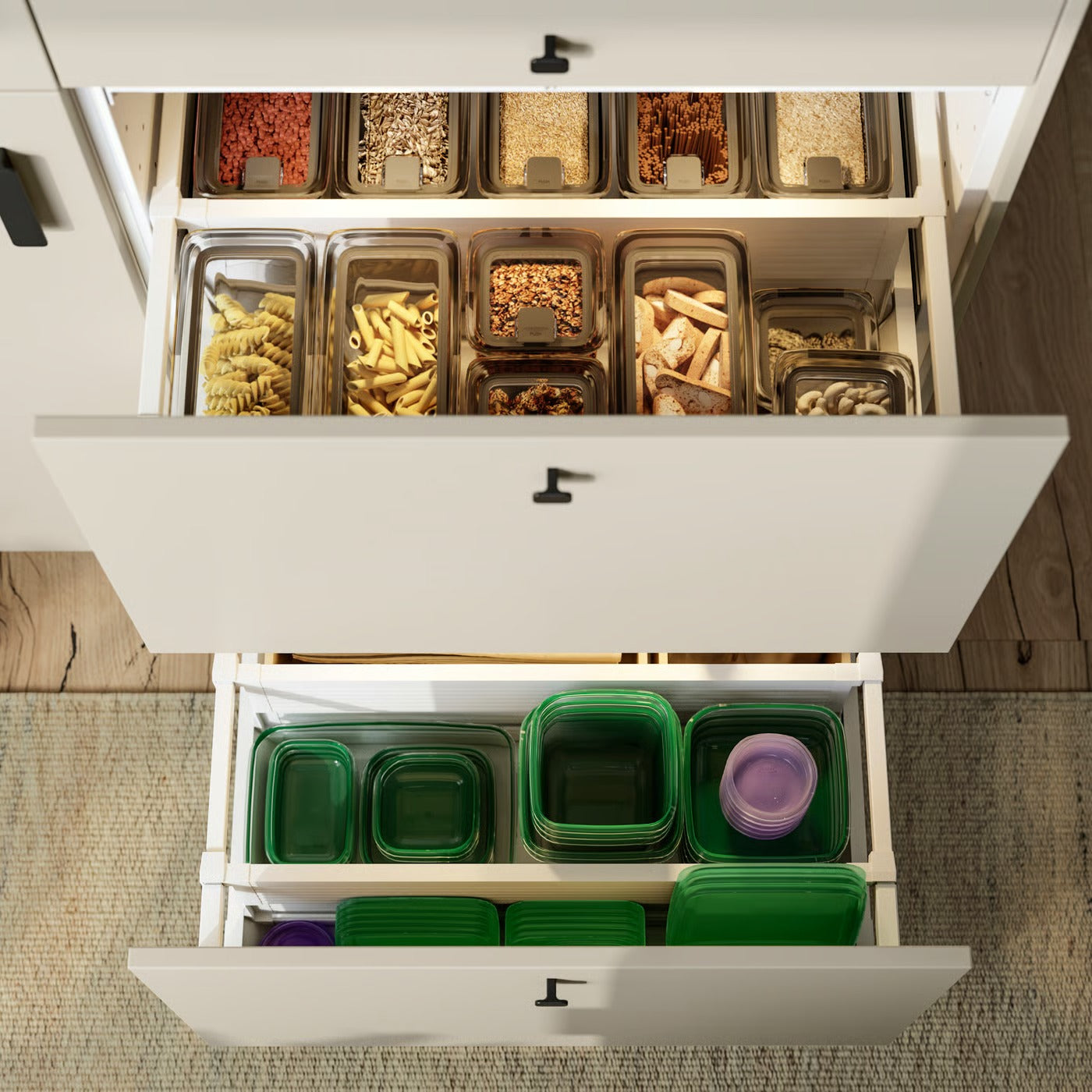 IKEA KORALLVIPPA Dry food jar with lid, set of 6, transparent