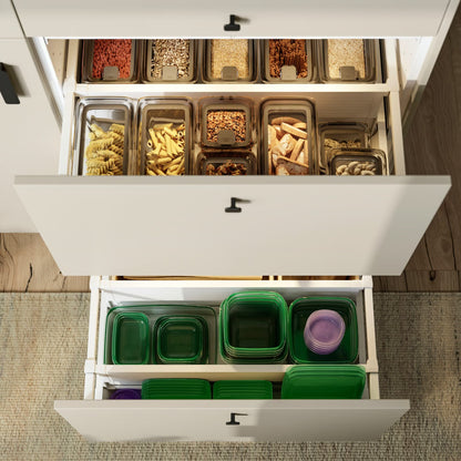 IKEA KORALLVIPPA Dry food jar with lid, set of 6, transparent
