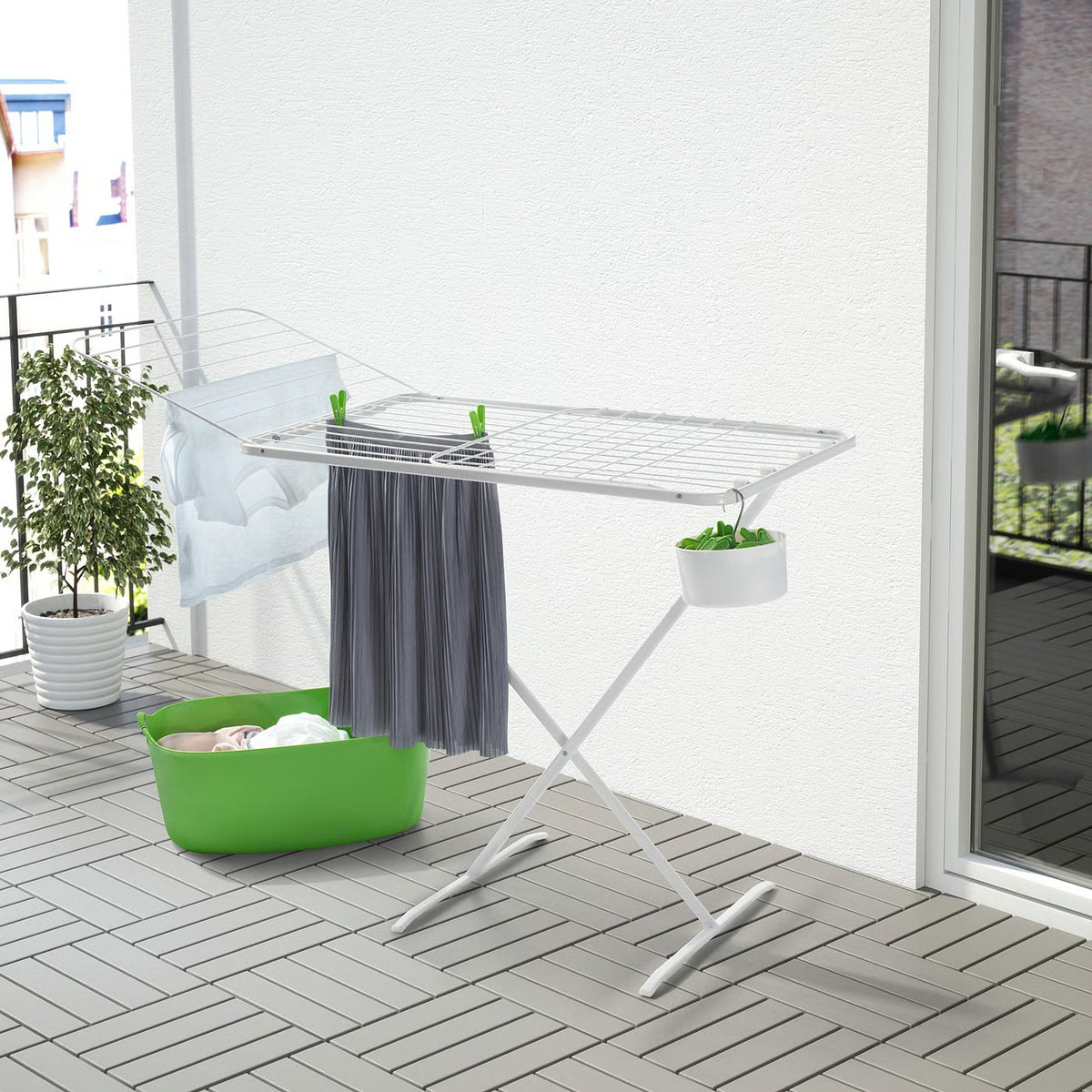 IKEA MULIG Drying rack, indoor/outdoor, white